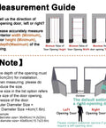Measurement guide for No Sweat Heavy Duty Flush Mount Aluminum Drywall Access Panel showing door opening dimensions and options.