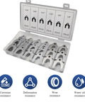 144 Piece Car Alignment Shim Kit For Body Panels And Camber Adjustment Zinc Plated Shims in clear case with labeled slots