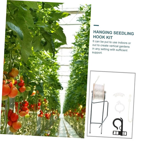Plant Bracket Hook Kit For Garden Support And Tomato Roller Hooks, Weatherproof Greenhouse Trellis Hardware For Indoor And Outdoor Gardening, Easy Clip Cages And Stakes System