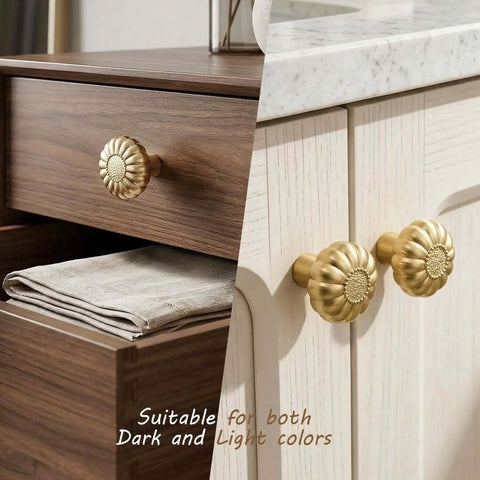 10 Pack Gold Cabinet Knobs Set Made From Solid Zinc Alloy Brushed Brass Hardware Pulls For Kitchen Cabinets And Dresser Drawers Boss Grade Finish