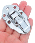 Retro Draw Latch Lock Set For Jewelry Boxes Silver Metal Hasp Buckle With 25mm And 16mm Hole Spacings Easy Install in hand