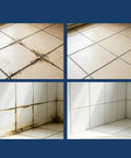 Heavy Duty Concrete Crack Filler Fast Drying Waterproof Sealant For Driveways Patios High Adhesion Flex Fix Easy Application Tough Grip Formula That Stays Put applied to tile grout before and after cleaning.