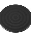 Beefy Eight Inch Heavy Duty Rotating Swivel Stand Smooth Spin Lazy Susan Base With Anti Slip Groove And Slick Build To Keep Your Gear Locked Down For Plants Monitors Tv And Home Decor Black top view
