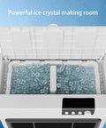 Portable Evaporative Swamp Cooler With Three Fan Speeds And 80 Liter Water Tank To Kick The Heat Fast Without Drilling Holes showing ice crystal compartment.