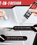 Close-up of Pearl White Multi Coat PPSW Touch Up Paint For Tesla Model Y, 3, X, S 0.4 Fl Oz Scratch Repair Pen with 2-in-1 design.