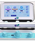 Close-up of control panel and knobs on 6 In 1 Facial Machine For At Home Spa Grade Skin Care Device with digital display