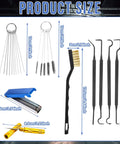 Nine Piece Carburetor Cleaning Tool Kit With Stainless Steel Needles, Nylon Brushes And Hooks For Motorcycle, ATV, Chainsaw And Welder