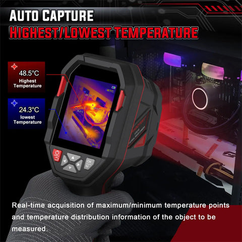 Pro Grade 240x240 Thermal Imaging Camera Handheld Infrared Scanner For HVAC Pros And Home Inspectors With Temperature Alarm
