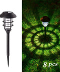 Bright Solar Pathway Lights Outdoor 8 Pack Cold White With Premium Solar Panels illustration showcasing a single light and night illumination