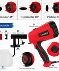 Diagram of All Purpose HVLP Paint Sprayer 500W With 3 Spray Patterns And 5 Nozzle Sizes For Furniture Fences Cars And More Easy To Clean DIY Workhorse