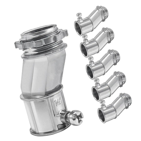 Six Piece Zinc Alloy Offset Conduit Screw Connectors For Rock Solid Electrical Box Fittings Heavy Duty Cable Adapters No Sweat Install Precision Wiring Kit with connectors and fittings