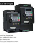 Versatile VFD Variable Frequency Drive 0.75 kW To 5.5 kW Motor Speed Controller Plug And Play 220V 380V 1 Phase To 3 Phase Input 3 Phase Output Adjustable Speed Drive Great For DIY Motors, black 750W VFD unit