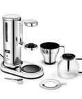Fast Brew Electric Drip Coffee Maker With Automatic Drip Stop Glass Carafe And Stainless Steel Build shown with accessories