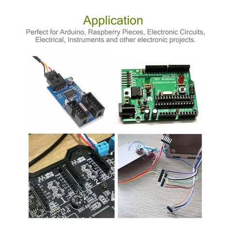 Applications of 40 Pin Pin Header Strip 10 Pieces Gold Plated 2.54mm Pitch Straight Single Row Breakaway Headers on Arduino and PCB