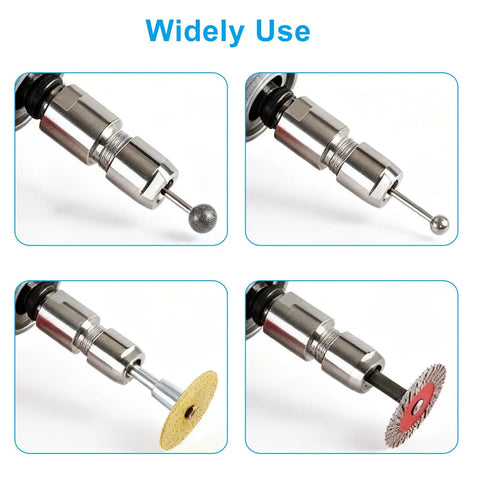 Angle Grinder Conversion Kit 3mm 6mm Straight Grinder Chuck Adapter for Rotary Tools shown in various uses