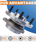 Pair Front Wheel Hub Bearing Assembly For Jeep Grand Cherokee 1999 2000 2001 2002 2003 2004 5 Lug Non ABS Durable Bearing Steel