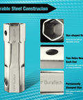 Close-up of Shower Valve Socket Wrench Set With Bar Handle For Tub And Shower Valve Removal, showing hex-shaped body and steel construction
