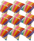 Rainbow Color Waterproof Poly Mailer Bags 100 Count Self Sealing Shipping Envelopes for clothes in a grid pattern