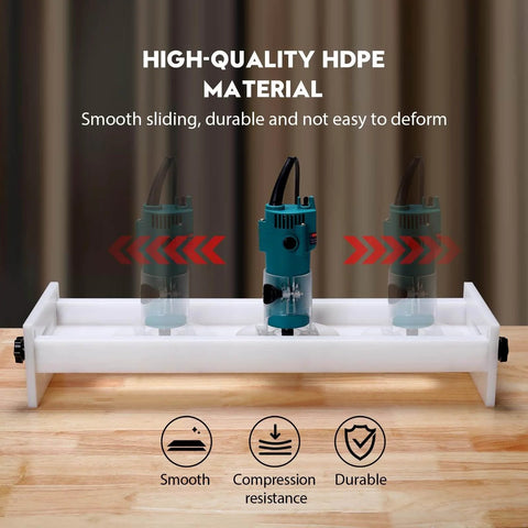 24 Inch HDPE Router Sled For Flattening Slabs Benchtop Slab Flattening Jig With Adjustable Height And Thick Workpiece Capacity