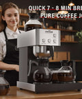 12 Cup Commercial Coffee Brewer With 4 Warmers And 4 Glass Decanters, Pour Over Drip Coffee Maker In Stainless Steel Housing