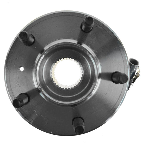Front view of Front Left And Right Wheel Bearing And Hub Assembly Set For Chevrolet Impala 2000 To 2008 2009 To 2013 Impala Limited 2014 To 2016