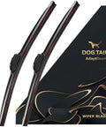 Slick And Rugged Neoprene Windshield Wiper Blades 22 Inch 2 Pack shown with steel frame in packaging for all weather use.