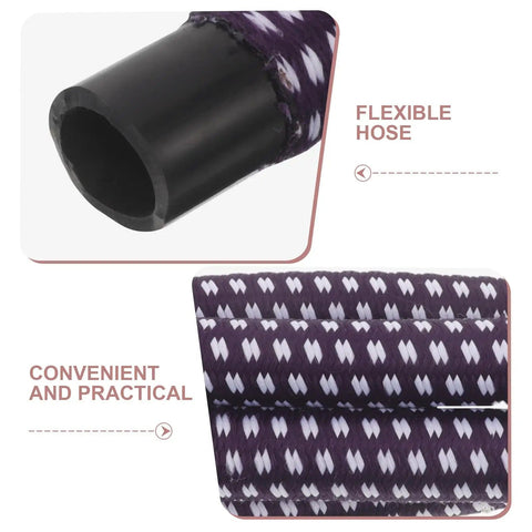 Close-up of Heavy Duty 51.97 Inch High Temperature Steam Hose Replacement for Garment Steamer showing flexible PVC nylon material.