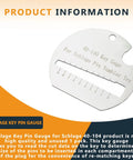 Key Gauge For Schlage Keys Fits All Schlage Keys Pro Gear Key Gauge For Accurate Key Size Checks Durable Steel Construction Easy To Read And Use For DIY Projects Or Locksmith Work Fast And Reliable. stainless steel Schlage key pin gauge for sizing and reading cut data