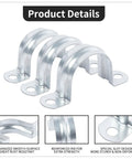 30 Piece Beast Mode Pipe Clamps Solid Grip U Bracket Cable Holders For 1 1/4 Inch Tubes zinc coated U brackets with reinforced rib