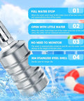 Auto water level float valve, 304 stainless steel, 1/2–3/4 in fittings, top/side entry, Amazon brand