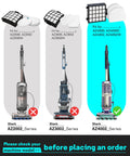 Replacement Shark PowerDetect Vacuum Filter Kit For AZ4000 AZ4000C AZ4002 AZ4002W Upright Series visual guide