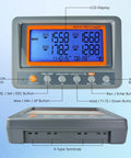 All In One 4 Channel K Type Thermocouple Thermometer Data Logger With 8GB SD Card Programmable Temperature Recorder Alarm Function Includes Two Probes Rugged And Ready For Lab Or Field Use with LCD display and buttons