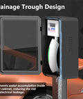 No Nonsense Wall Mount EV Charger Enclosure Locking Heavy Duty Outdoor Electric Vehicle Armor Box with drainage trough design.