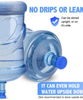 Second Generation Silicone Jug Cap For 55mm Openings On 5 Gallon And 3 Gallon Water Jugs No Spill Top Lid Leakproof Blue