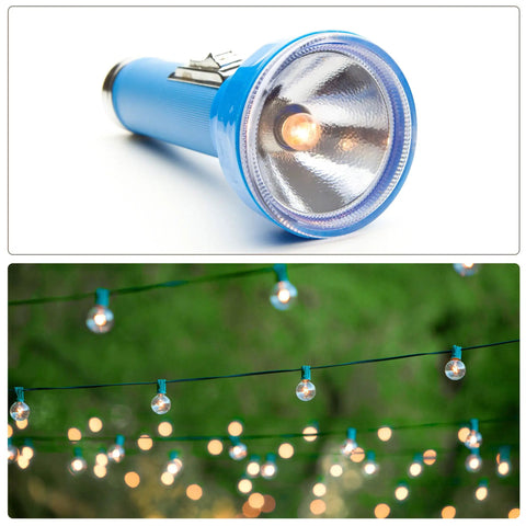 E10 Screw Base Miniature Bulbs Warm Yellow Glow 1.5V 2.5V 3.8V 6V Pilot Indicator Lamps Premium Glass Dome Design with flashlight.