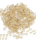 300 Pcs Fishing Sinker Eyes Eyelets For DIY Lures Carp Tackle Eyelet Molds Wire Eye Sinker Steel Alloy Leads Sinker Moulds Two Sizes Small And Large Corrosion Resistant And Shock Resistant Quality Loop Tackle Accessory displayed in bundles.