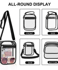 Stadium Approved Clear Bag For Women Crossbody Purse See Through Tote For Concerts Festivals And Sports Events Dual Compartment angles