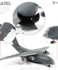 One To One Hundred Scale Y 20 Transport Aircraft Quick Assembly Model Kit Plastic Airplane With Stand No Glue Needed Easy Snap Together Fun Toy For Kids Gift, showcasing model's cockpit, wings, and hatch details