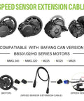 60cm Speed Sensor Extension Cable For CAN Protocol Mid Drive Ebikes Built Tough And Waterproof 7 Pin Connector for Bafang motors