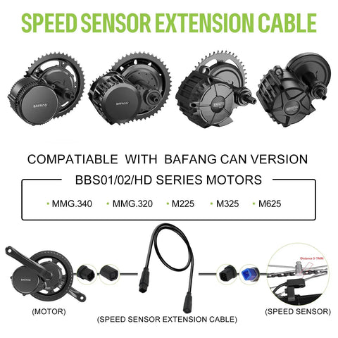 60cm Speed Sensor Extension Cable For CAN Protocol Mid Drive Ebikes Built Tough And Waterproof 7 Pin Connector for Bafang motors