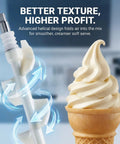 Beater Rod Replacement for VEVOR and YIKAFU Soft Serve Machines, Commercial Grade Auger Assembly with Sealing Tube, Food Safe OEM Quality Parts That Ensure Secure Motor Fit and Easy Maintenance, white plastic auger with metal shaft