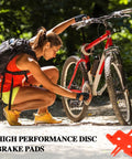 Cyclist using Six Pack Bicycle Brake Pads Spacers For Hydraulic Disc Brakes, Pad Spreader Tools For MTB And Road Bikes