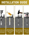Installation guide for Quarter Inch By Two And A Quarter Inch Wedge Anchors Zinc Plated Heavy Duty Expansion Bolts For Concrete Masonry.