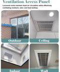 Rock Solid 16X20 Aluminum Access Panel Door With Included Washable Filter on outdoor wall for proper ventilation.