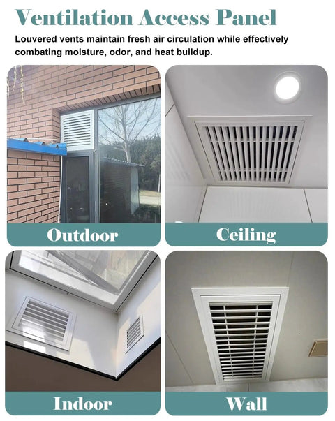 Rock Solid 16X20 Aluminum Access Panel Door With Included Washable Filter on outdoor wall for proper ventilation.