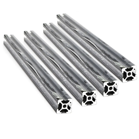 Four 100mm Aluminum Extrusion Profiles 20x20 2020 Series T Slot European Standard For 3D Printers And Linear Rails Heavy Duty Build