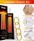 Transparent Shoe Glue For Repairs High Strength Polyurethane Adhesive For Shoes Boots Leather And More Waterproof Non Whitening Low Odor Durable Bond 60g Pack with packaging and applicator features.