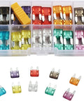 Car Fuse Kit 120 Piece Assortment For Auto And Truck Blade Fuses With 2A 3A 5A 7.5A 10A 15A 20A 25A 30A 35A in a clear box