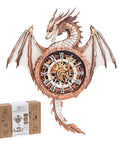 Epic 3D Dragon Clock Kit For Adults With Pendulum Wooden Puzzle Wall Decor Realistic Dragon King Theme with box