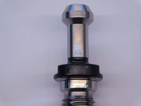 Shop Tested BT40 Pull Stud Retention Knob Bulletproof Forty Five Degree MAS1 Design top view showcasing tight M16 threads.